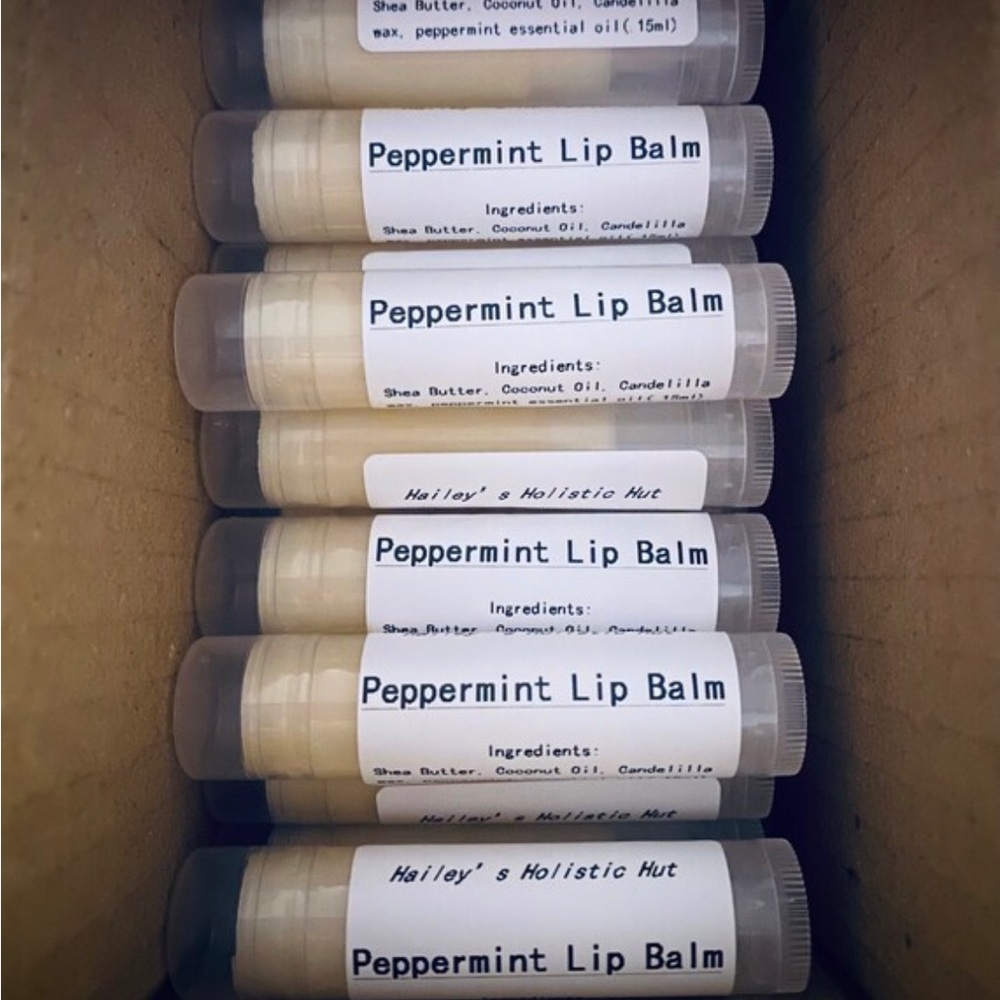 Peppermint lip balms
